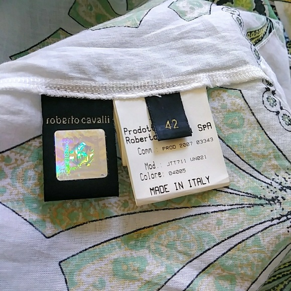 HP! NWOT Roberto Cavalli Floral Print Tunic Top - Picture 6 of 7